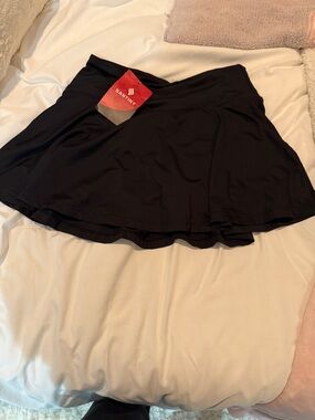 Santiny Women's Black Skater Skirt - Flared Active Circle Skirt